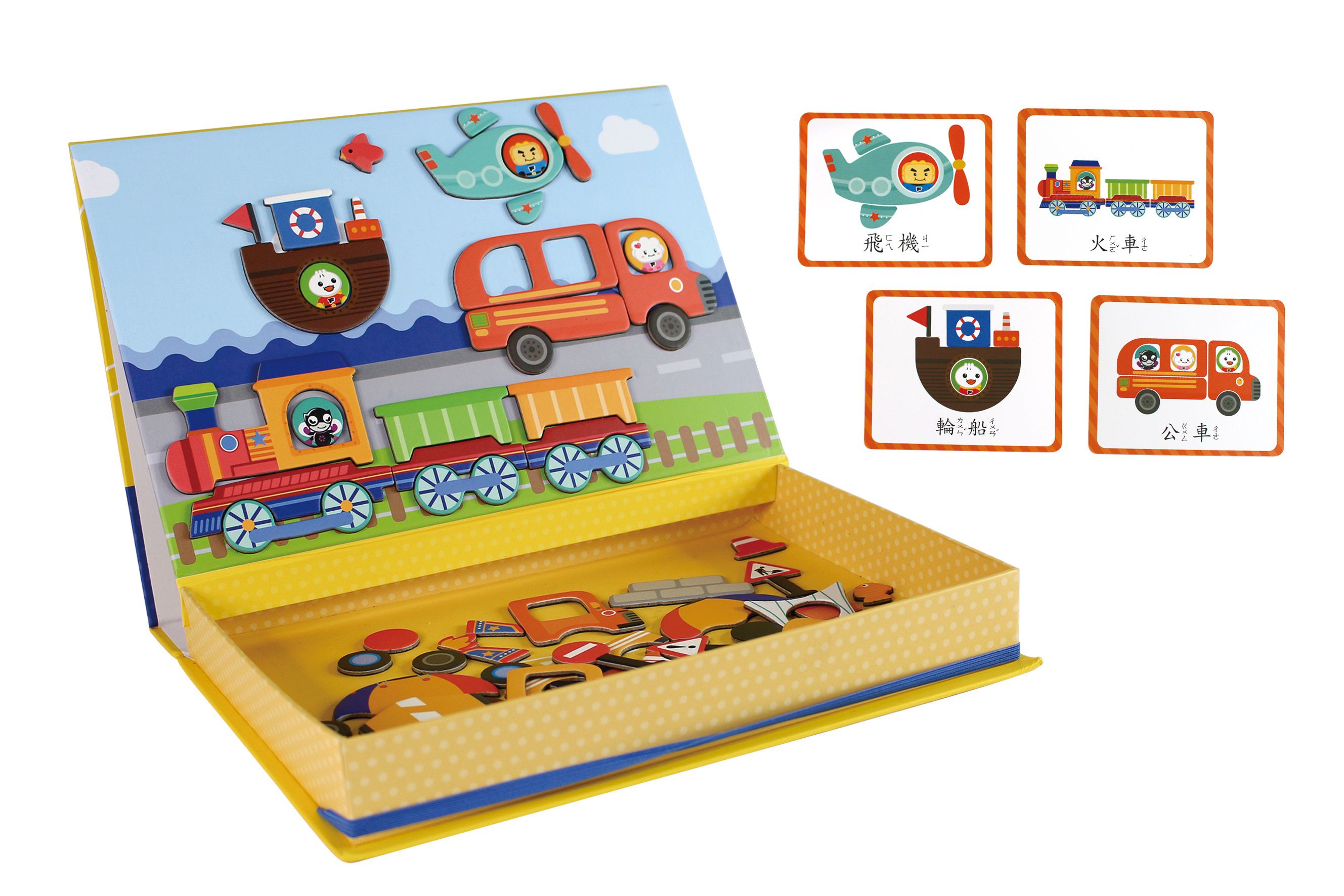 交通工具-FOOD超人磁鐵白板遊戲盒
