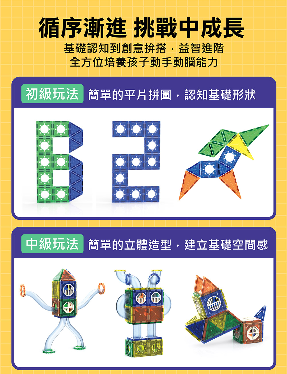 FOOD超人創意磁力片-STEAM摩天樂園滑道滾球