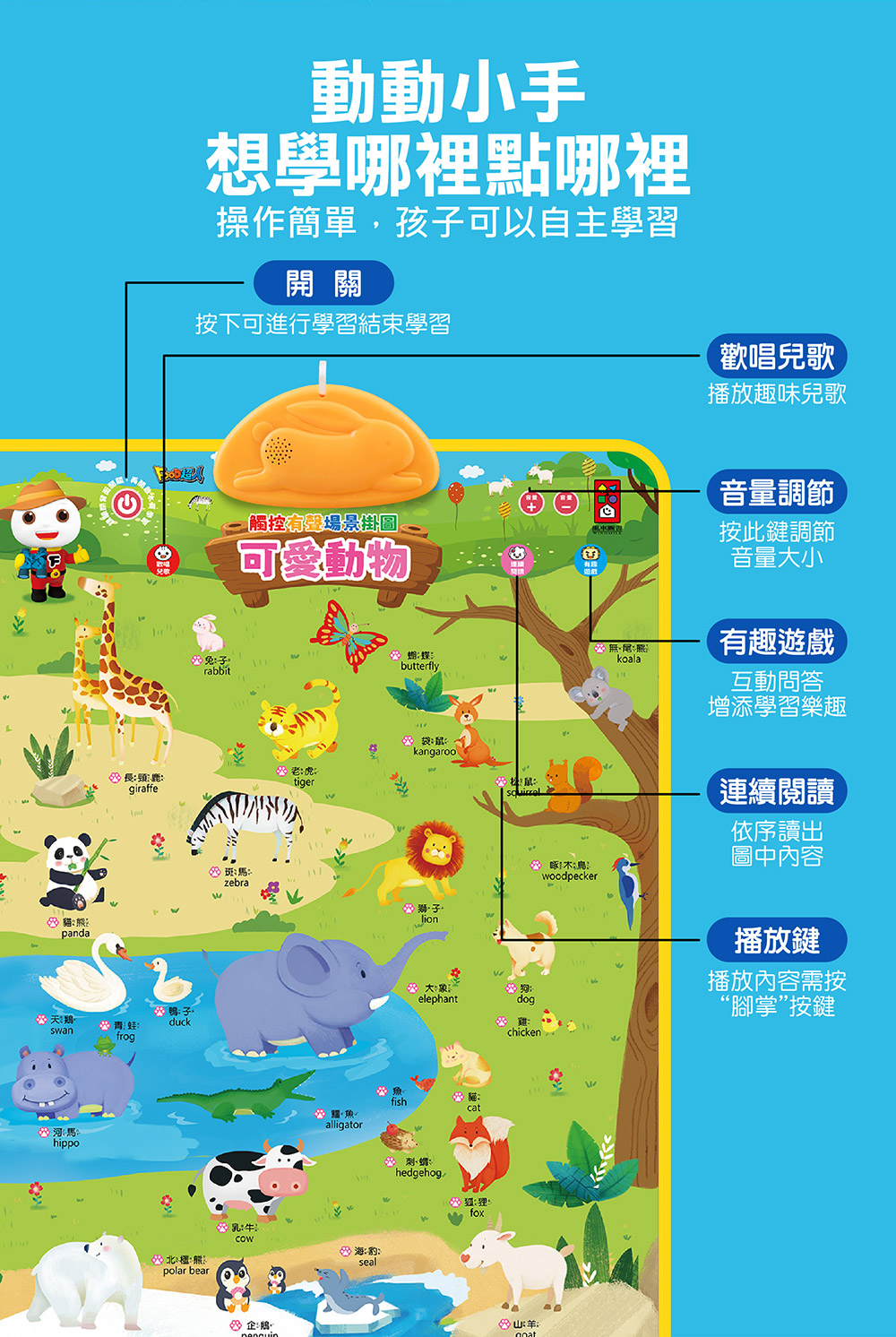 FOOD超人有聲學習掛圖-海洋動物&唐詩