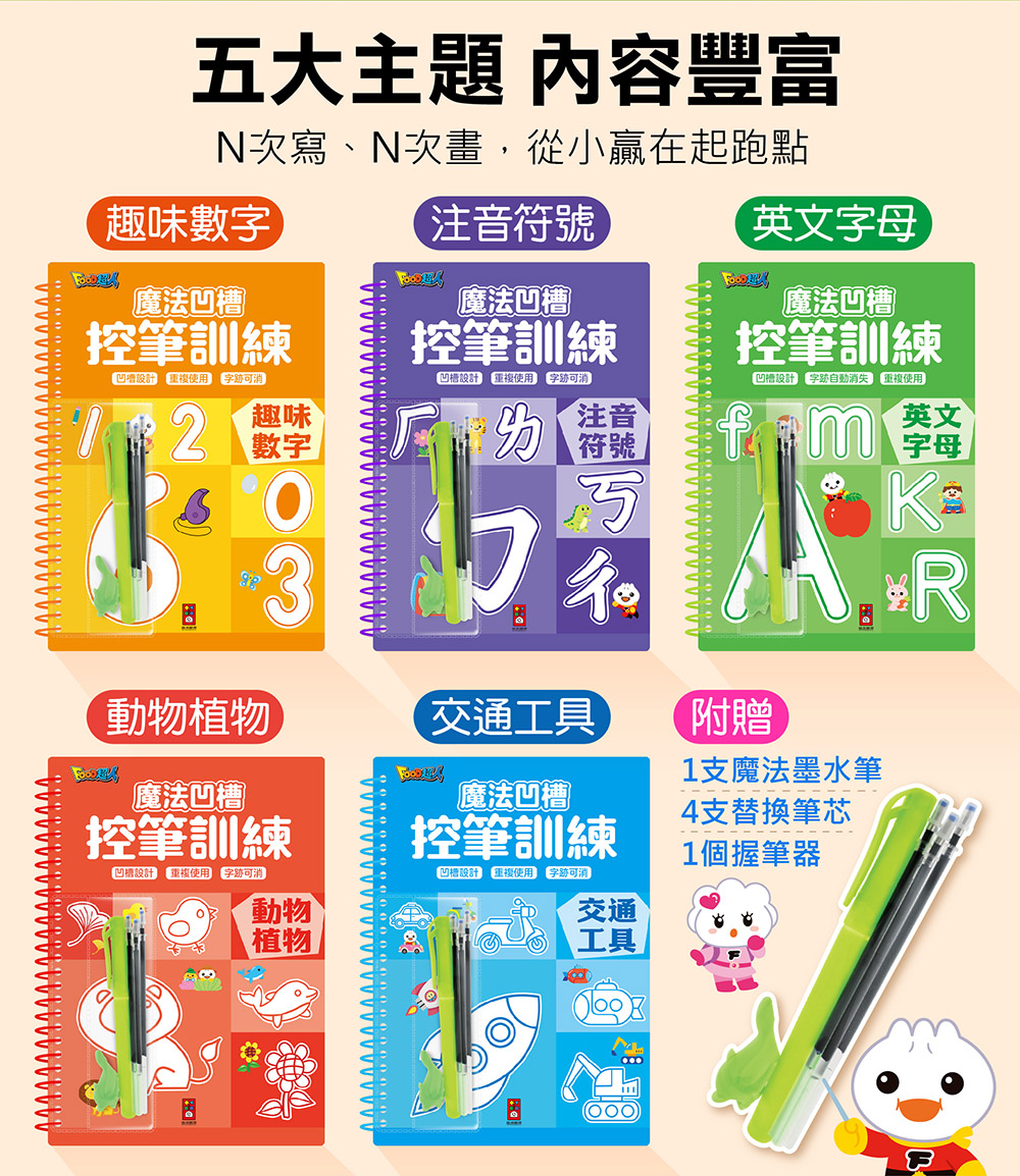 魔法凹槽控筆訓練-英文字母 魔法凹槽控筆訓練-英文字母