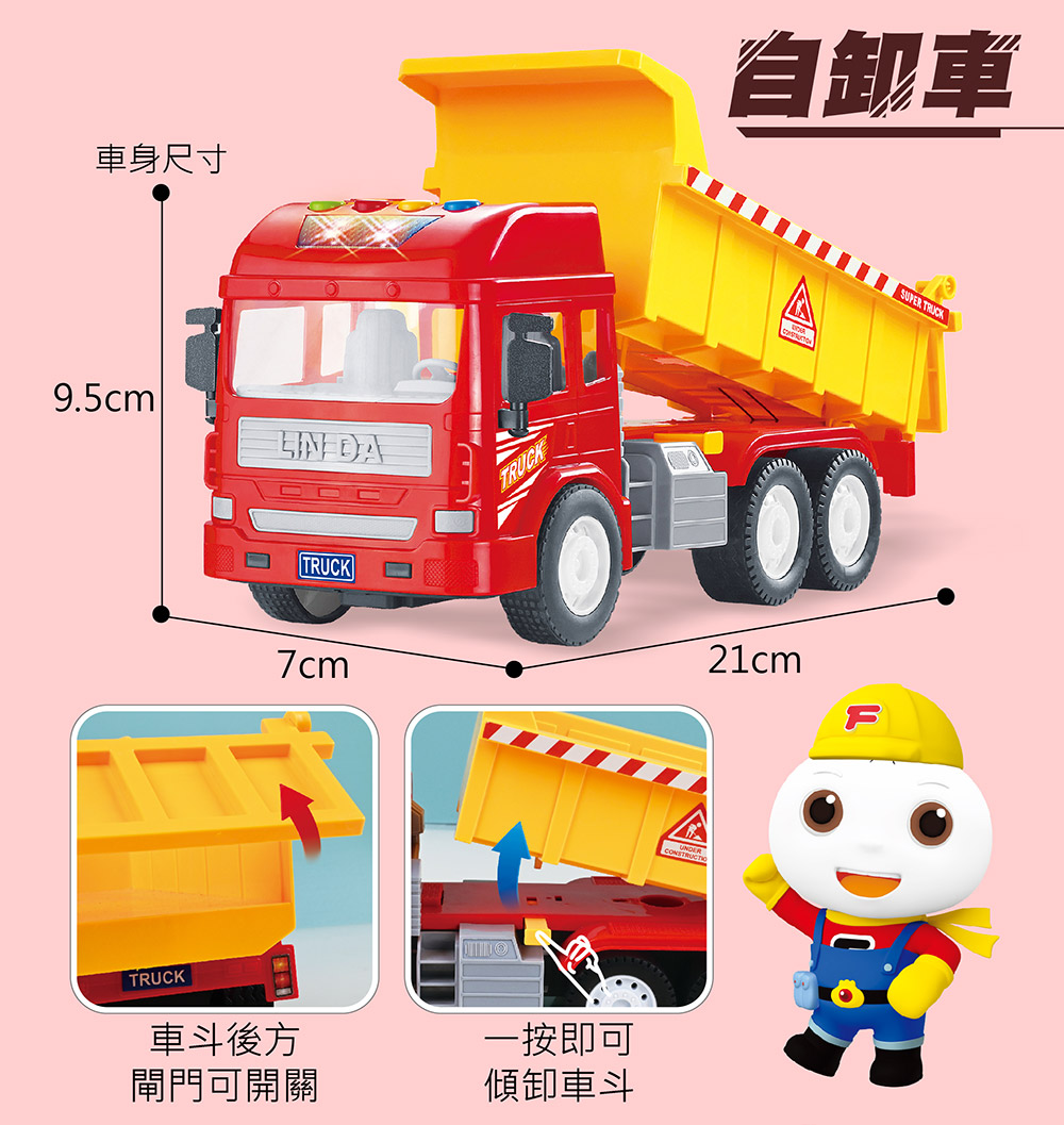 FOOD超人城市聲光慣性挖土機 FOOD超人城市聲光慣性挖土機